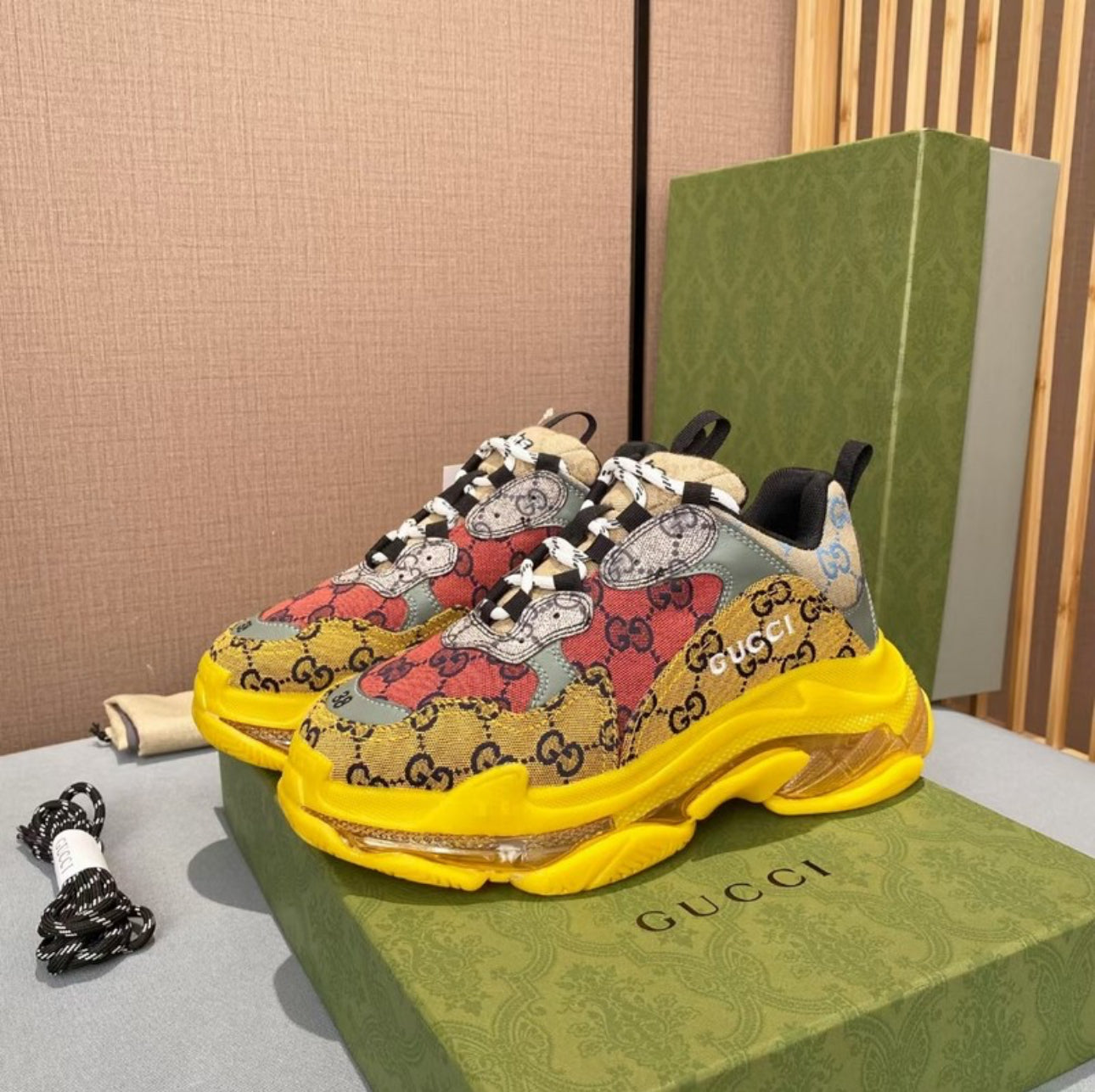 Gucci x Balenciaga Triple S Beige/Yellow