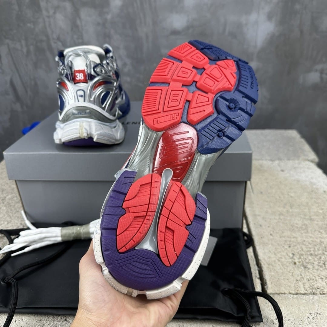 Balenciaga Runner Gradient sneakers in navy blue, red, and grey
