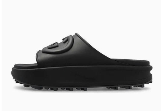 GUCCI Black Rubber Slide