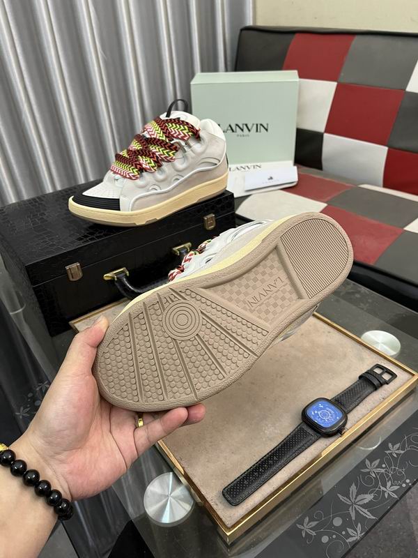 Lanvin Leather Curb Sneakers