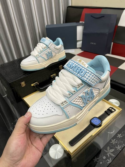 AMIRI White & Blue MA Skyline Sneakers
