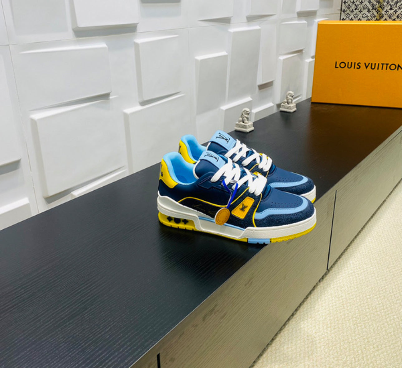 Louis Vuitton Trainer 'BLUE CALF LEATHER”