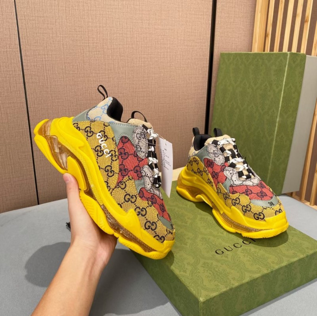 Gucci x Balenciaga Triple S Beige/Yellow