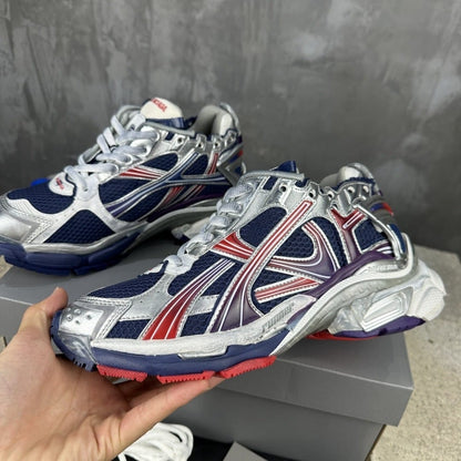 Balenciaga Runner Gradient sneakers in navy blue, red, and grey