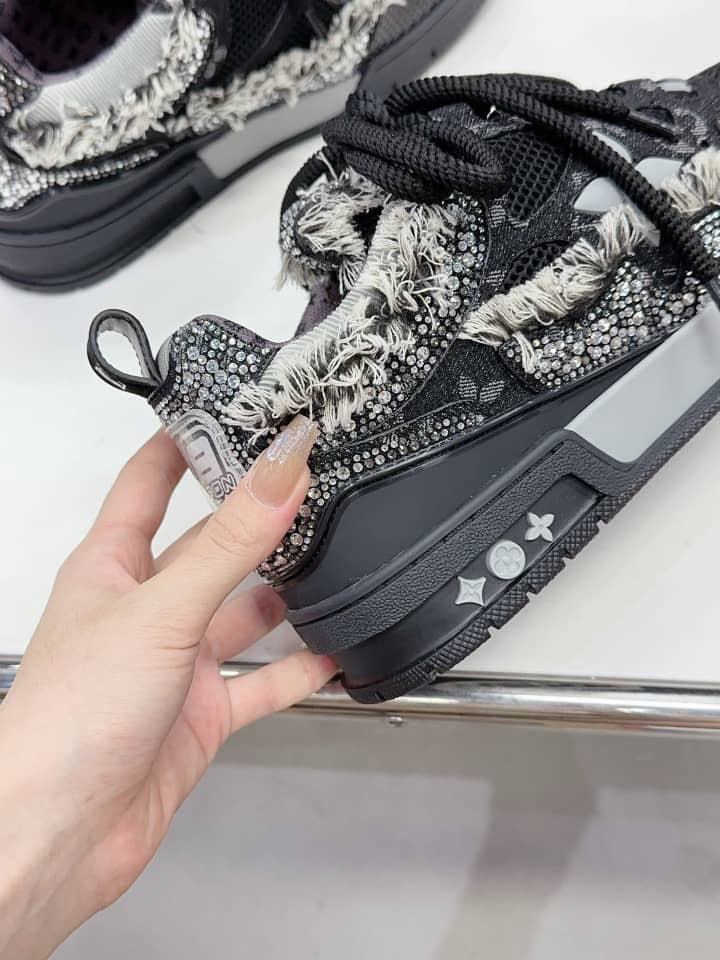 Louis Vuitton LV Skate Sneaker in 'Black Swarovski Monogram'