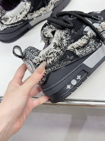 Louis Vuitton LV Skate Sneaker in 'Black Swarovski Monogram'