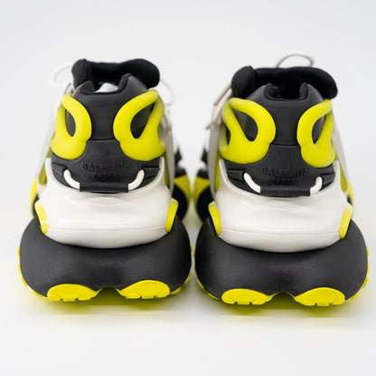 Balmain Unicorn Green Black Yellow Sneakers Neoprene