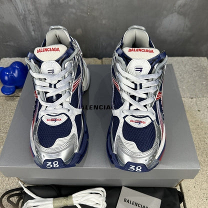 Balenciaga Runner Gradient sneakers in navy blue, red, and grey