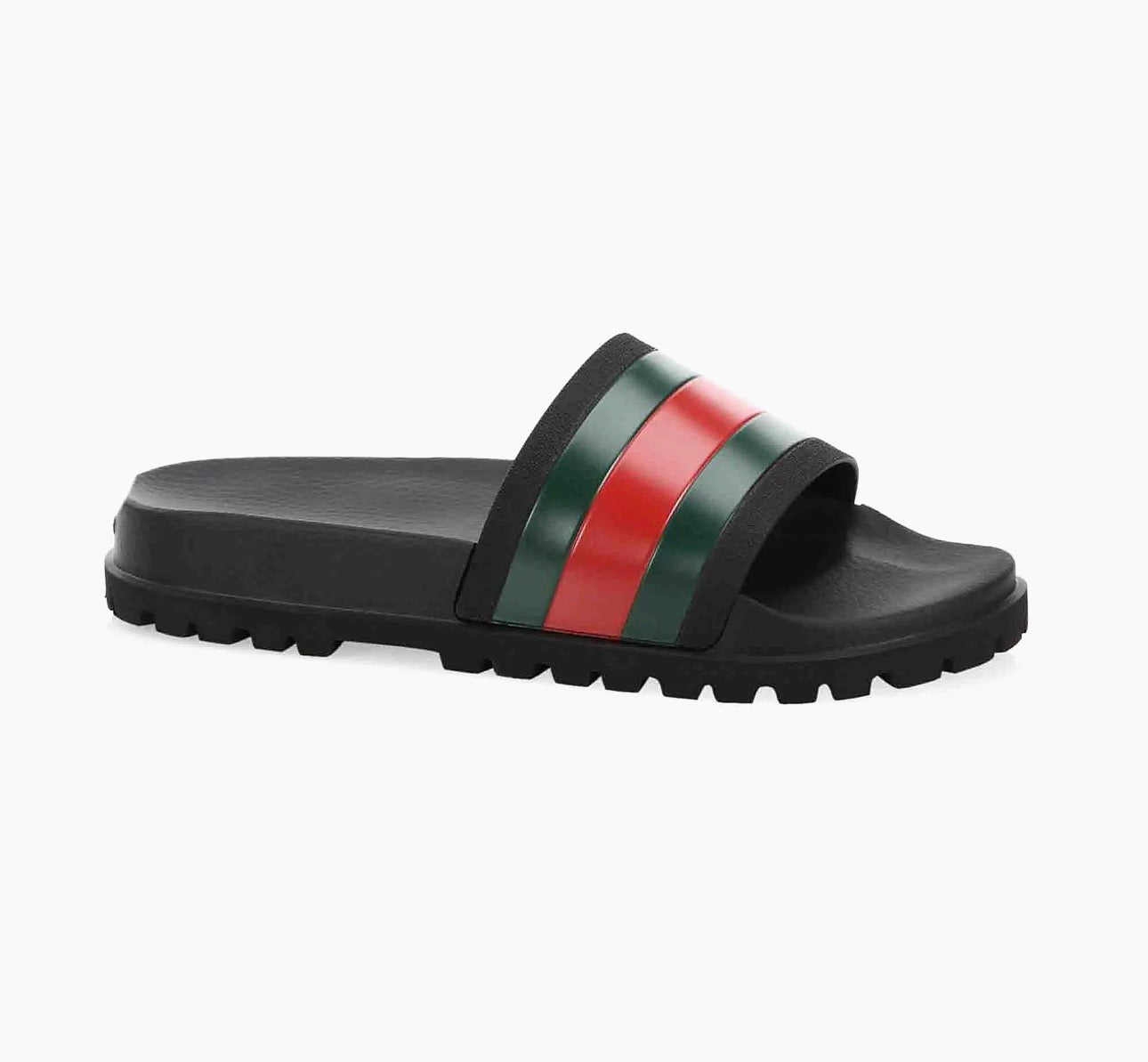 Gucci Men's Web Slide Sandals Black