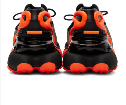 Balmain Black & Orange Unicorn Low-Top Sneakers