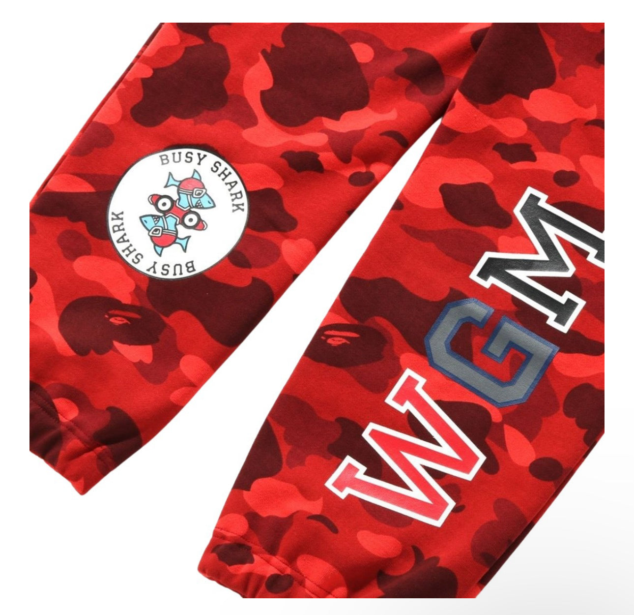 A Bathing Ape (BAPE) 1st Camo Shark Sweatpants (GREEN,YELLOW,RED,BLUE,BLACK)
