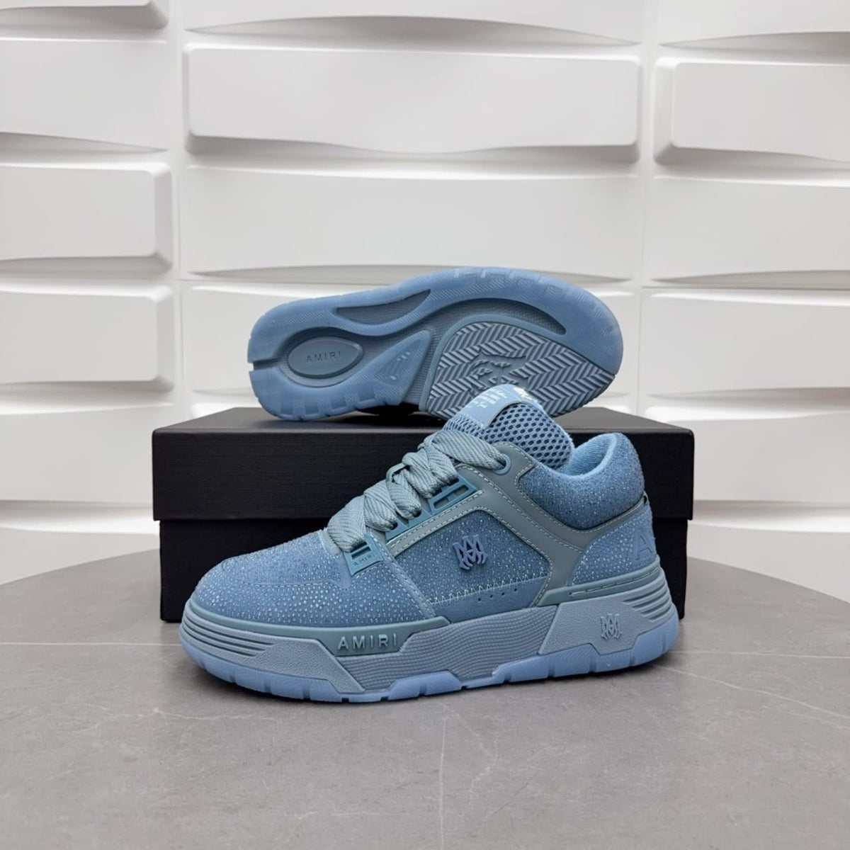 AMIRI CRYSTAL MA-1 - Ashley Blue