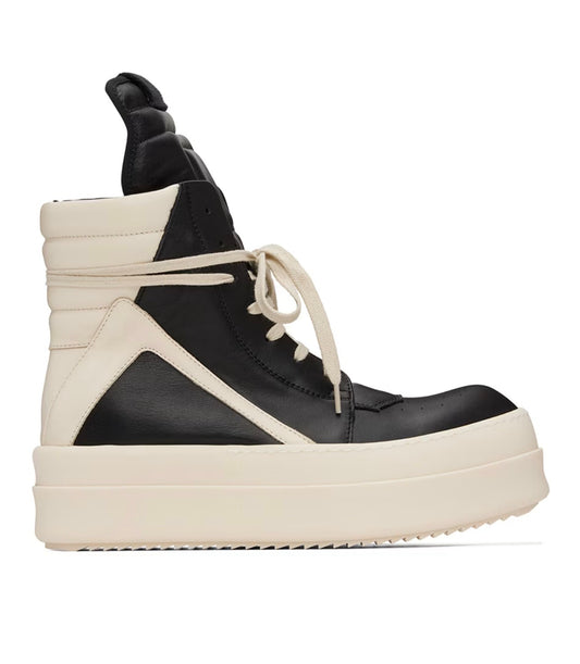 RICK OWENS Black & Off-White Tower Mega Bumper Geobasket Sneakers