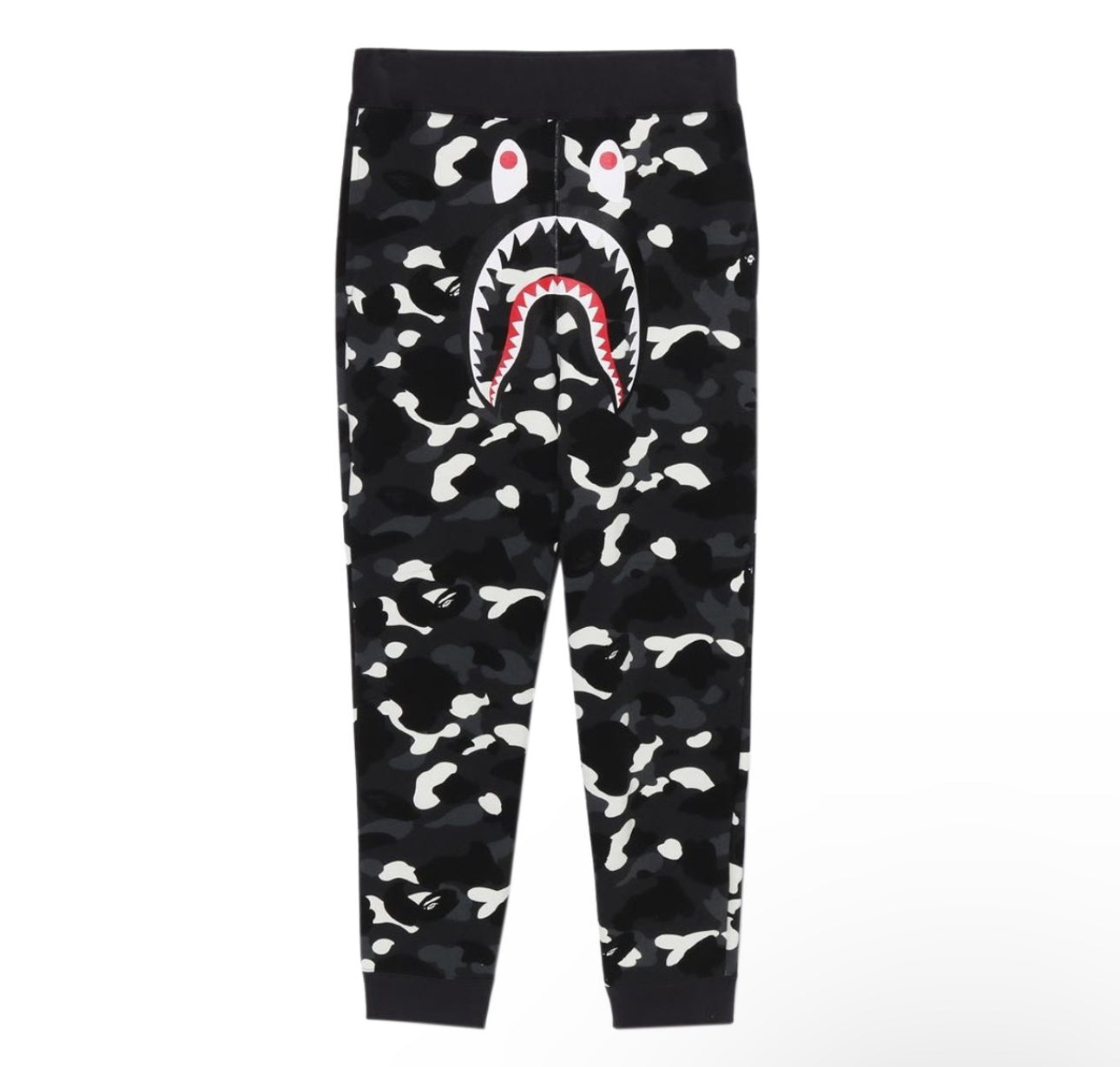 A Bathing Ape (BAPE) 1st Camo Shark Sweatpants (GREEN,YELLOW,RED,BLUE,BLACK)