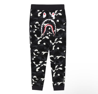 A Bathing Ape (BAPE) 1st Camo Shark Sweatpants (GREEN,YELLOW,RED,BLUE,BLACK)