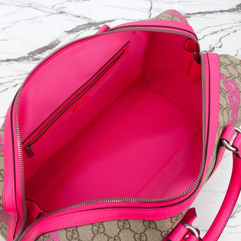 Gucci Pink Graffiti Duffel Bag - GG Canvas Travel Bag