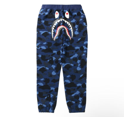A Bathing Ape (BAPE) 1st Camo Shark Sweatpants (GREEN,YELLOW,RED,BLUE,BLACK)