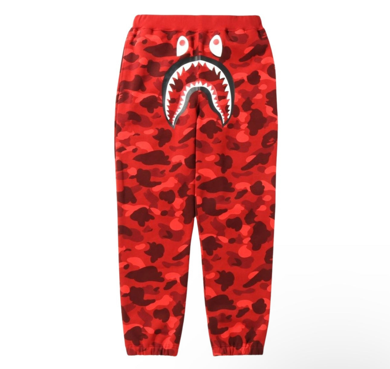 A Bathing Ape (BAPE) 1st Camo Shark Sweatpants (GREEN,YELLOW,RED,BLUE,BLACK)