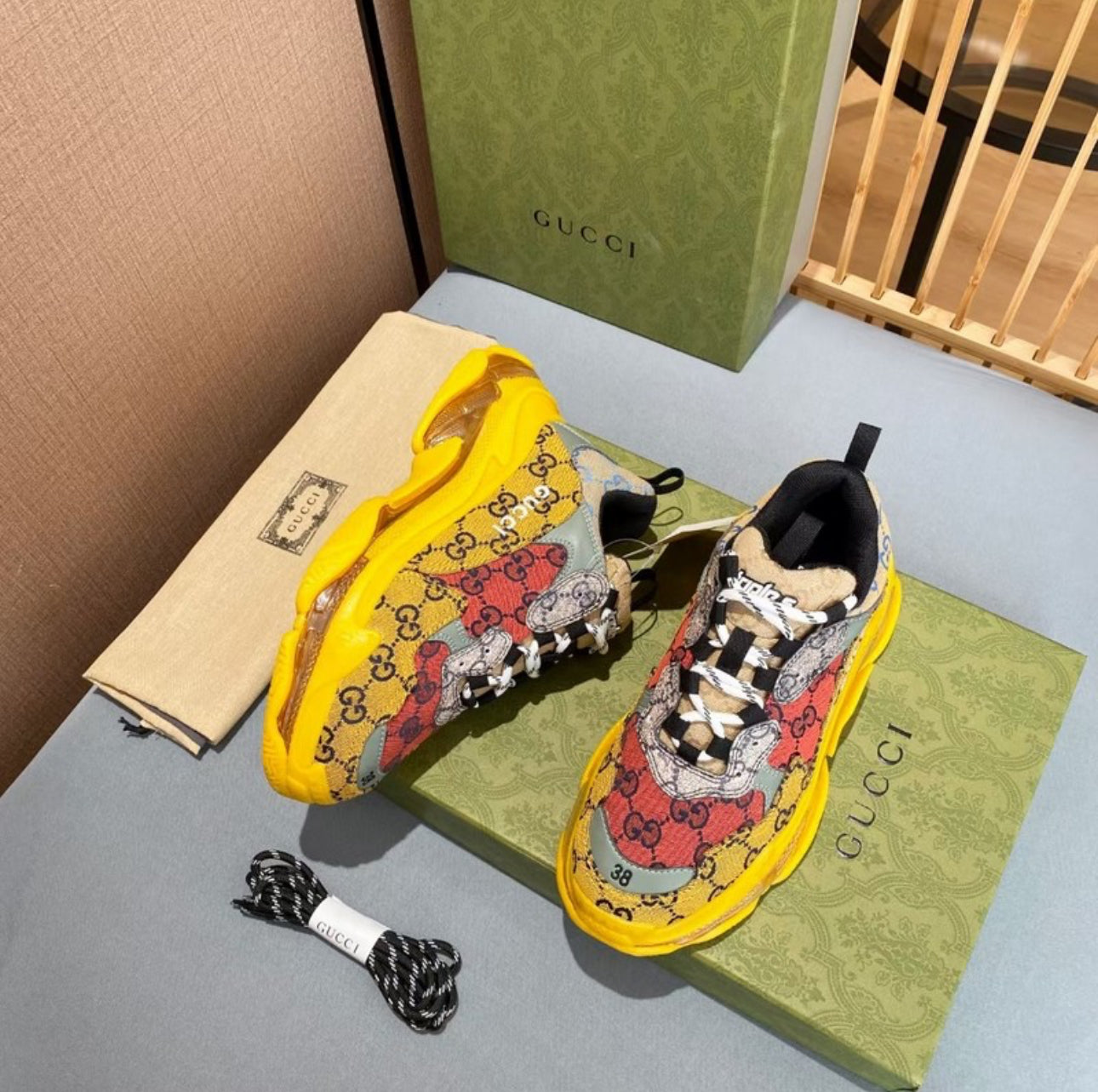 Gucci x Balenciaga Triple S Beige/Yellow