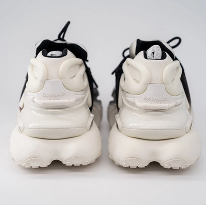 Balmain Unicorn Black White Spray Gradient Sneakers Neoprene