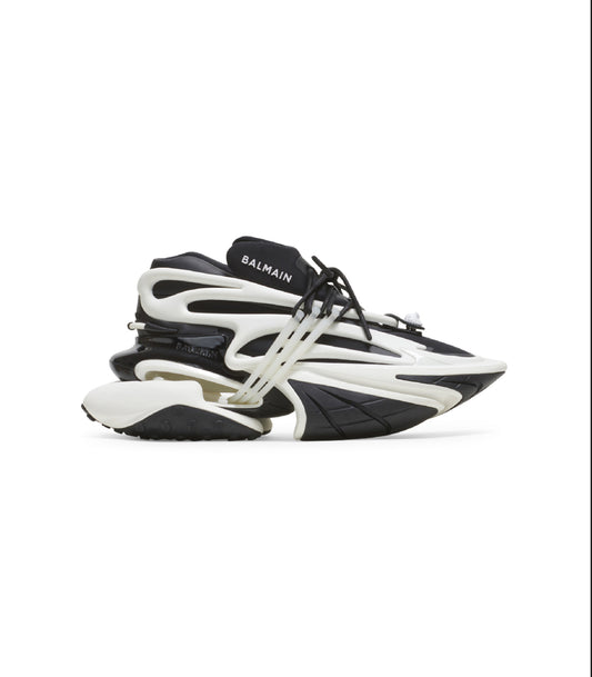 Balmain Men's Unicorn Neoprene Two-Tone Sneakers