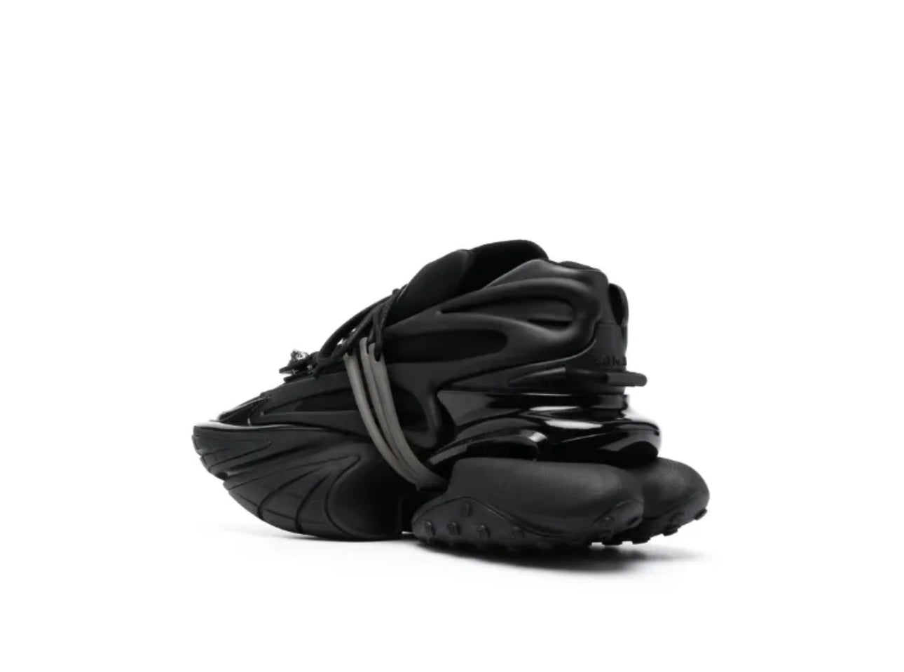 Balmain Black Leather Unicorn Low-Top Sneakers