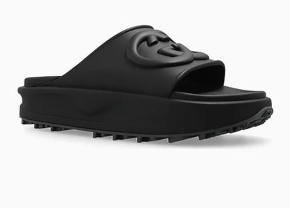 GUCCI Black Rubber Slide