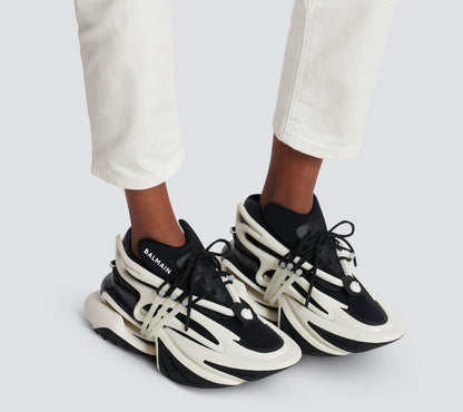 Balmain Men's Unicorn Neoprene Two-Tone Sneakers