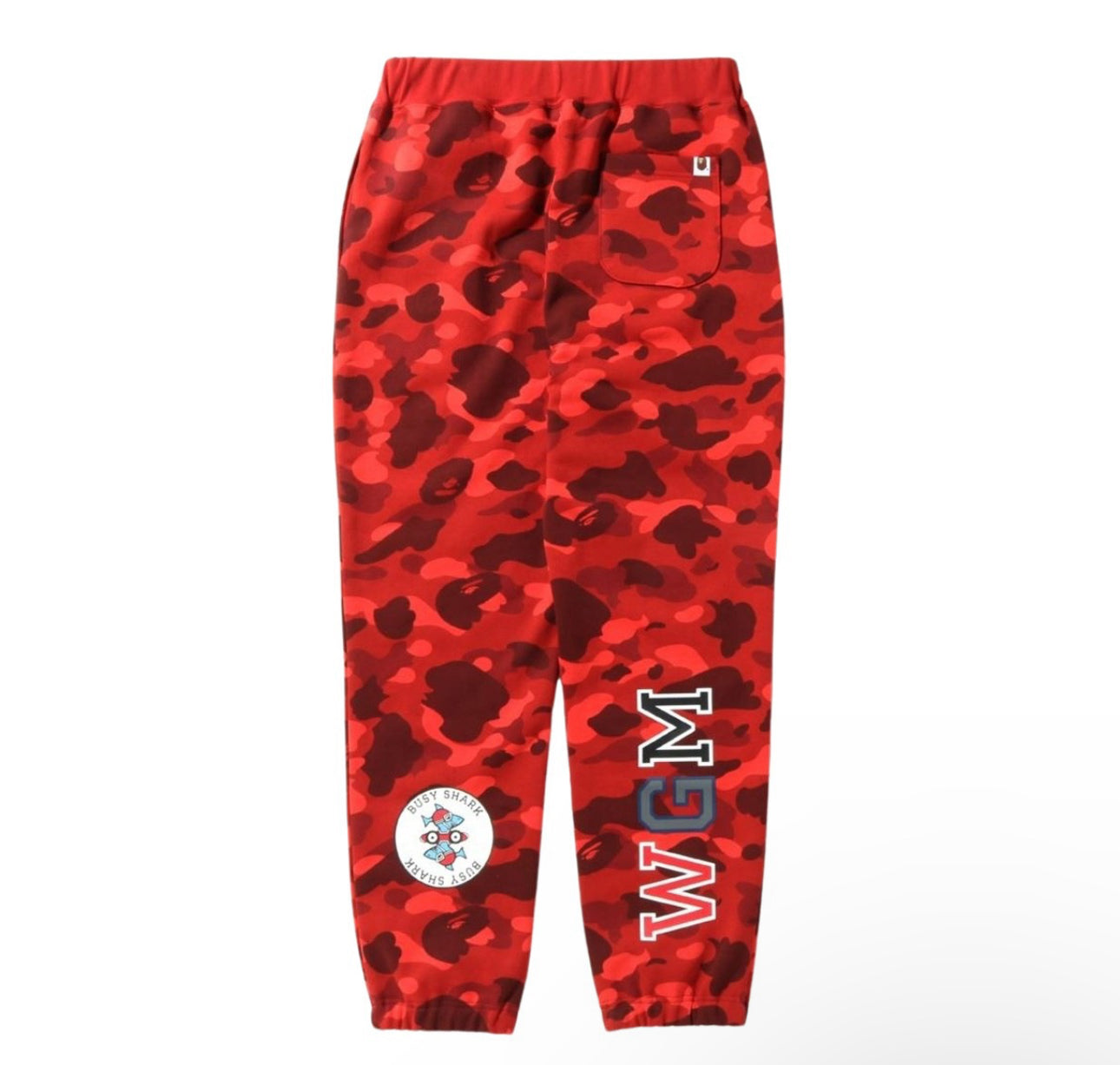 A Bathing Ape (BAPE) 1st Camo Shark Sweatpants (GREEN,YELLOW,RED,BLUE,BLACK)