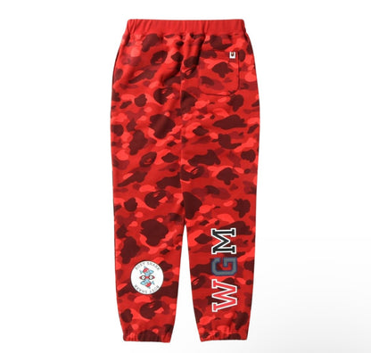 A Bathing Ape (BAPE) 1st Camo Shark Sweatpants (GREEN,YELLOW,RED,BLUE,BLACK)