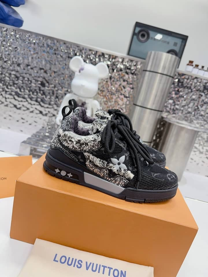 Louis Vuitton LV Skate Sneaker in 'Black Swarovski Monogram'