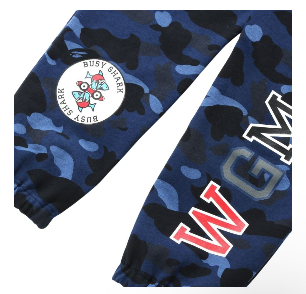 A Bathing Ape (BAPE) 1st Camo Shark Sweatpants (GREEN,YELLOW,RED,BLUE,BLACK)