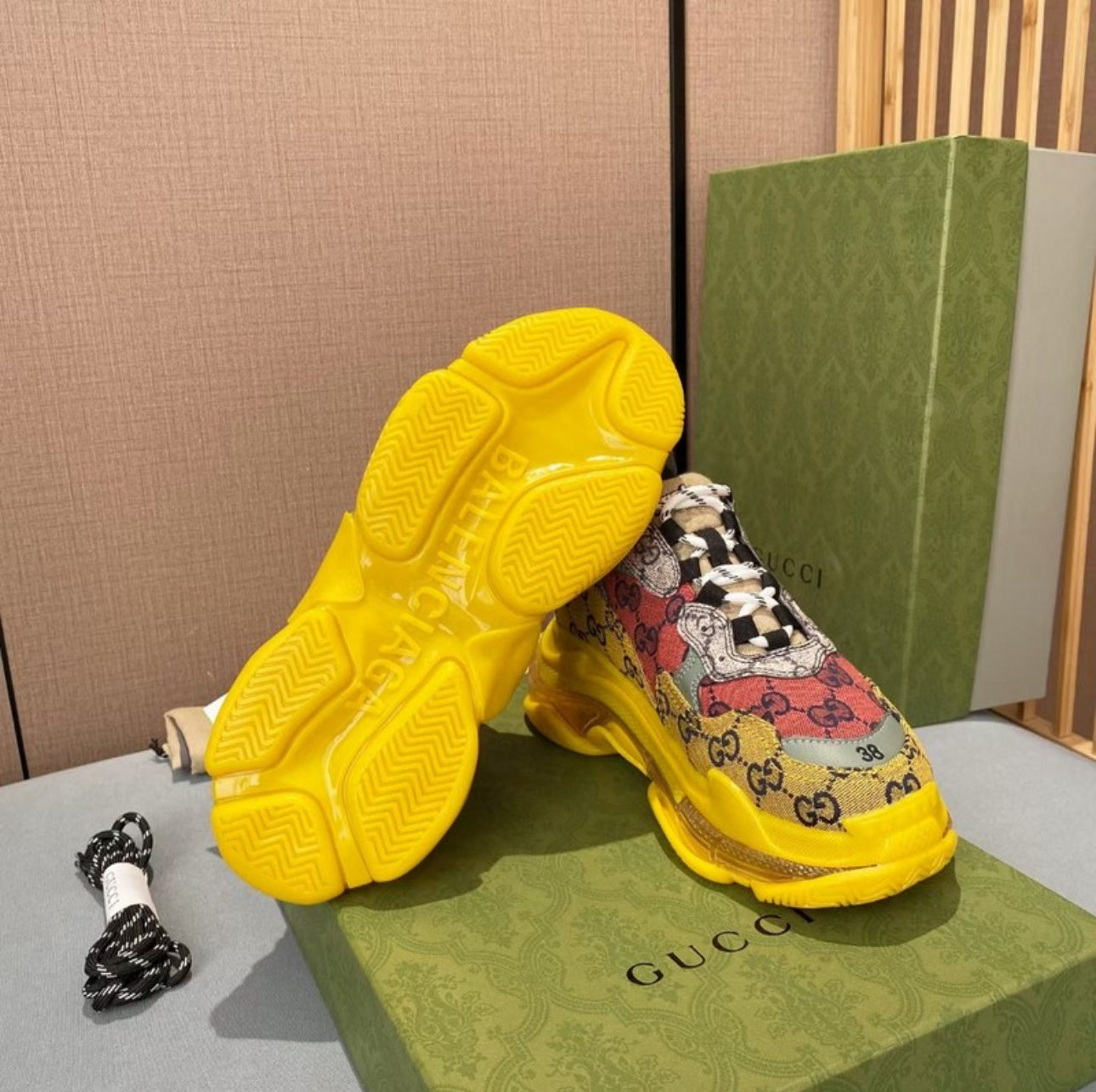 Gucci x Balenciaga Triple S Beige/Yellow