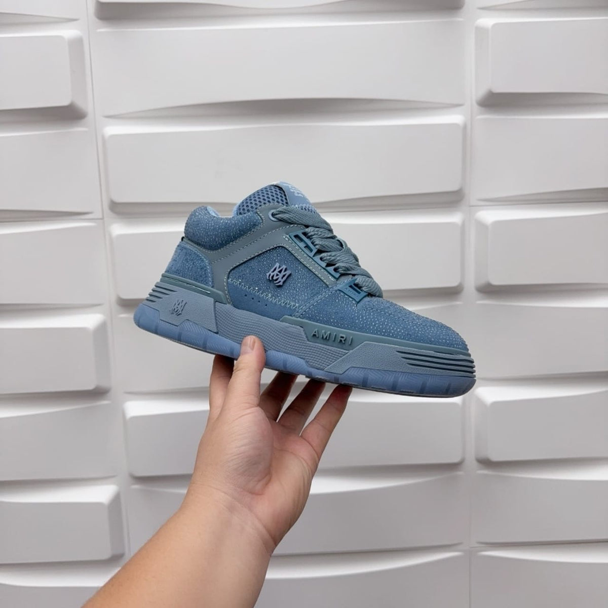 AMIRI CRYSTAL MA-1 - Ashley Blue