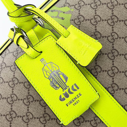 Gucci Neon Yellow Duffle Bag - Gucci GG Duffle Bag - Neon Yellow Trim