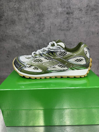 Orbit Sneaker "White/Metallic Gold" / “Orbit Mud Green”