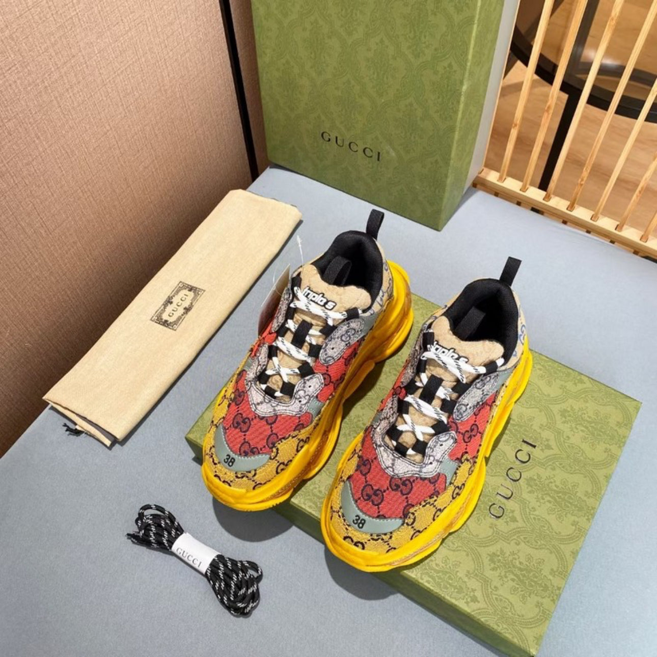Gucci x Balenciaga Triple S Beige/Yellow