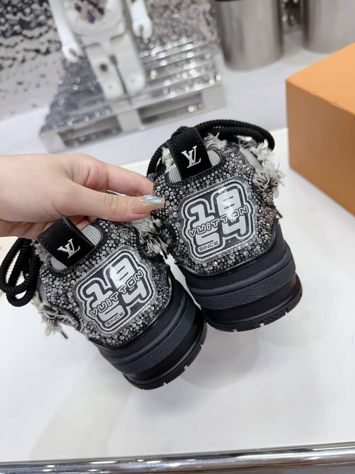 Louis Vuitton LV Skate Sneaker in 'Black Swarovski Monogram'