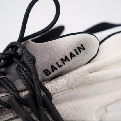 Balmain Unicorn Black White Spray Gradient Sneakers Neoprene