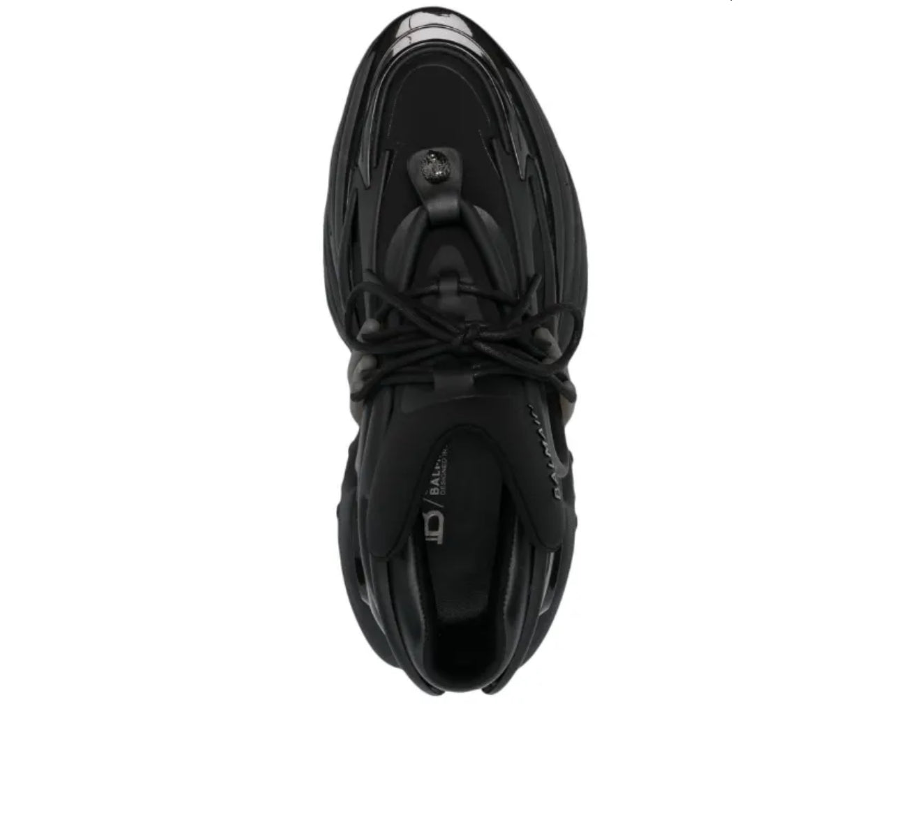 Balmain Black Leather Unicorn Low-Top Sneakers