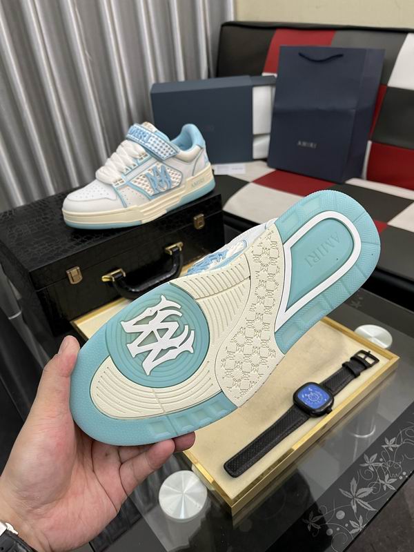 AMIRI White & Blue MA Skyline Sneakers