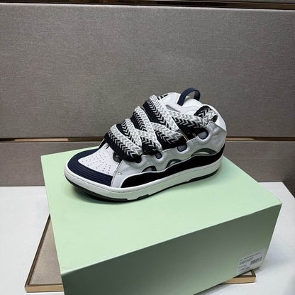 Lanvin Curb Sneakers 'White Navy Blue'