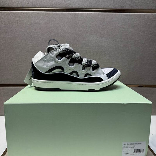 Lanvin Curb Sneakers 'White Navy Blue'