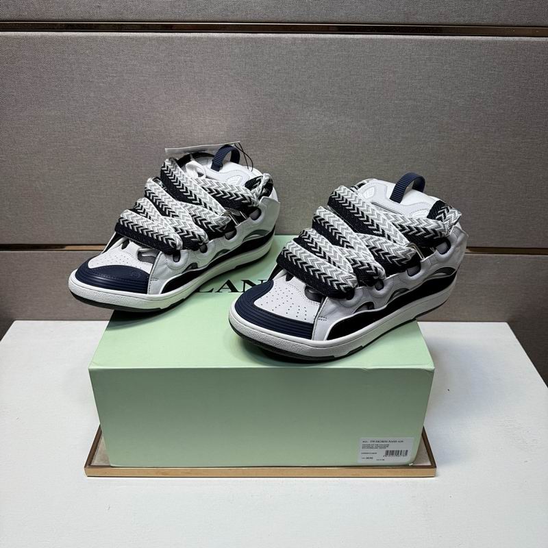 Lanvin Curb Sneakers 'White Navy Blue'