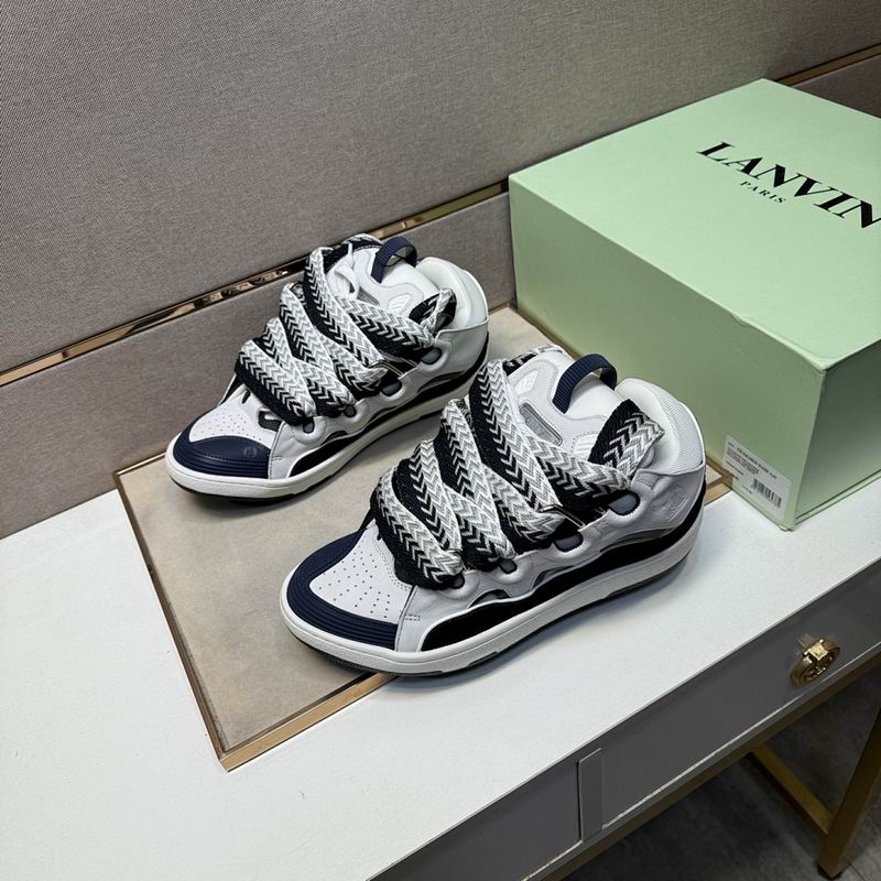 Lanvin Curb Sneakers 'White Navy Blue'