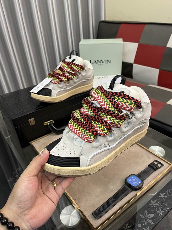 Lanvin Leather Curb Sneakers