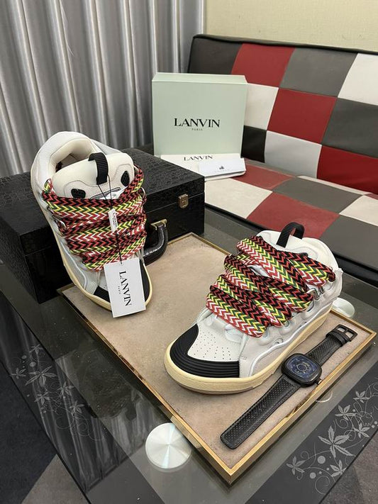 Lanvin Leather Curb Sneakers