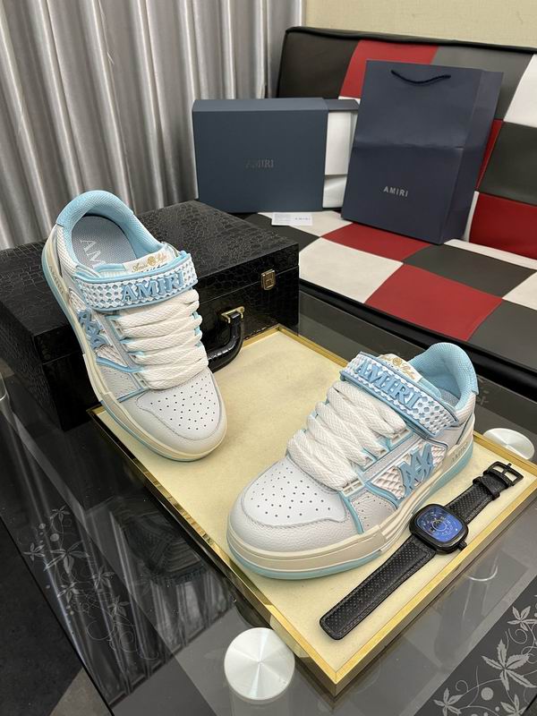AMIRI White & Blue MA Skyline Sneakers