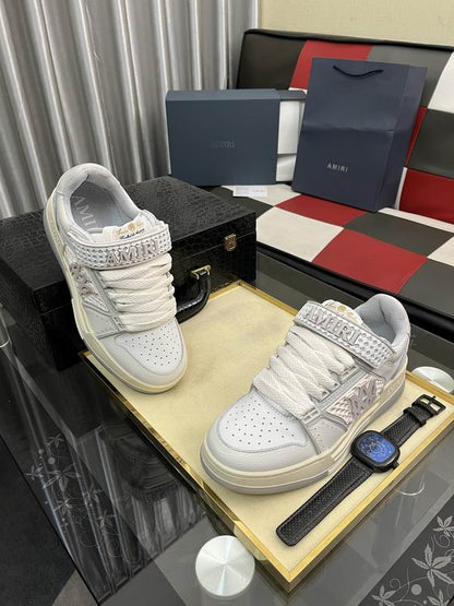 AMIRI MA Skyline Sneakers in Alabaster/White
