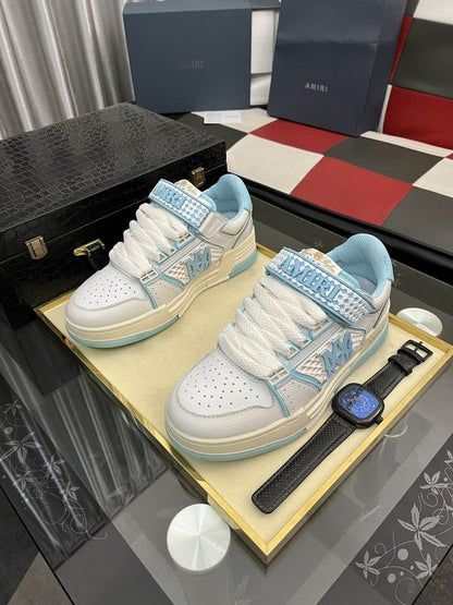 AMIRI White & Blue MA Skyline Sneakers